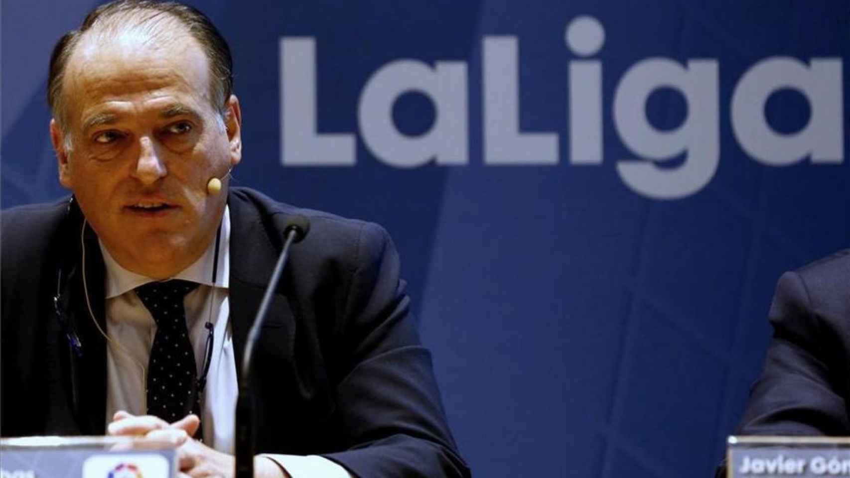 Javier Tebas en un acto de la Liga / EFE