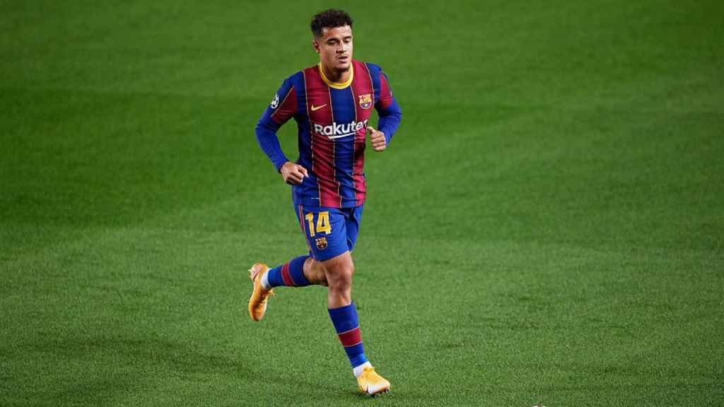 Coutinho, en un partido con el Barça / EFE