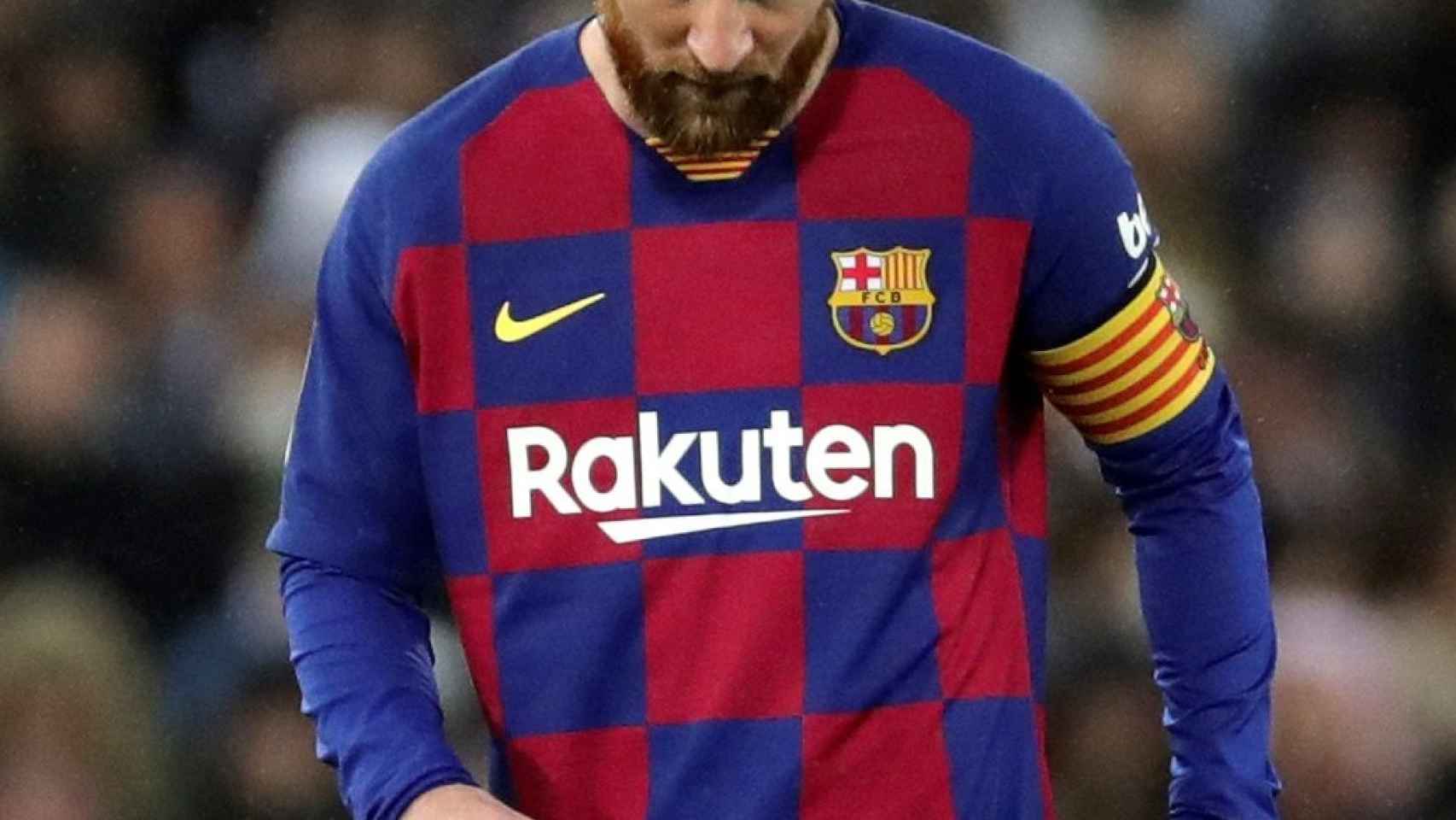 Messi en el Santiago Bernabéu / EFE