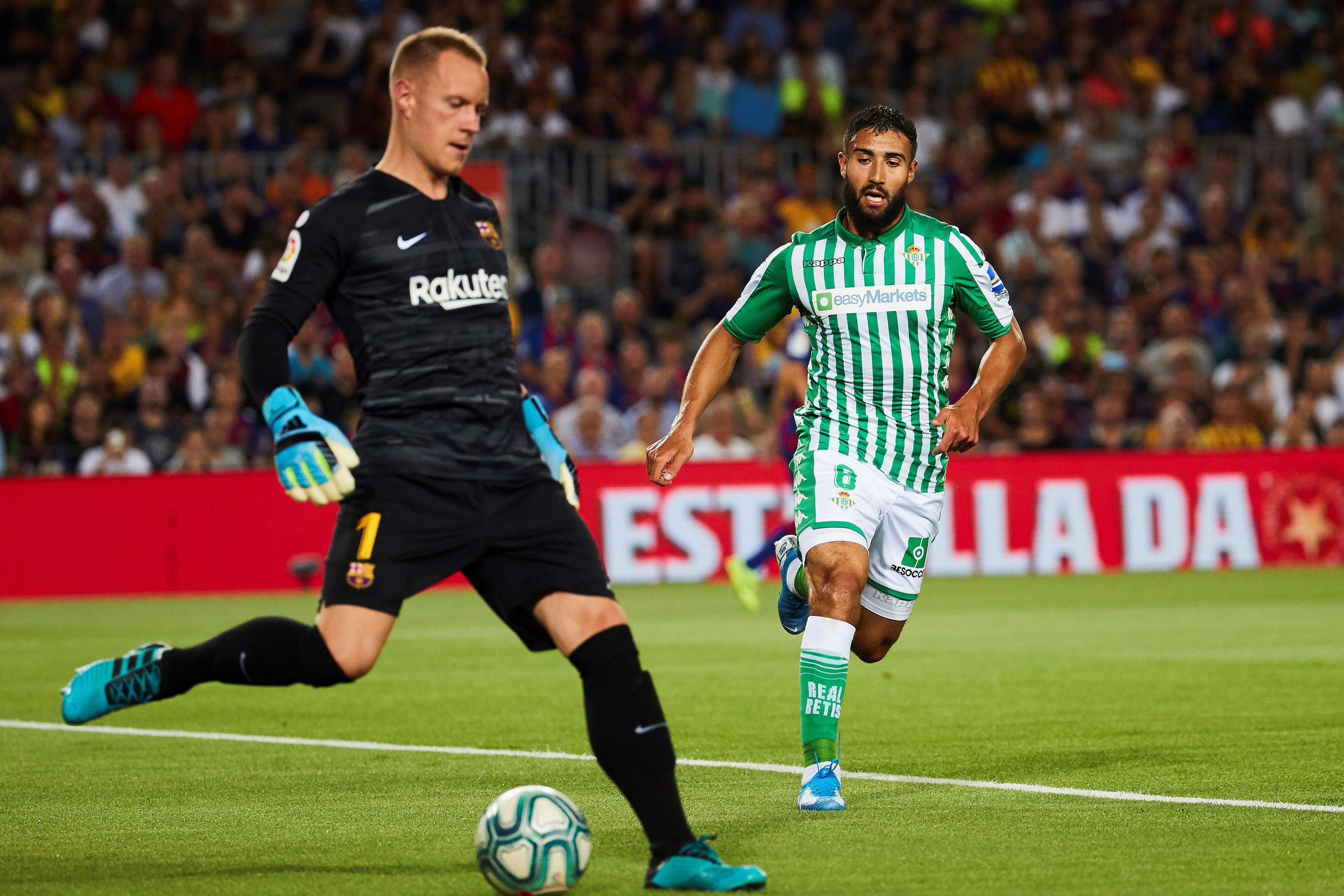 Una foto de Marc Ter Stegen durante el partido ante el Betis / EFE