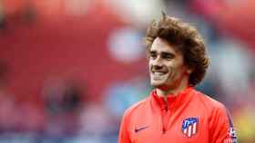 Antoine Griezmann en un calentamiento con el Atlético de Madrid / EFE