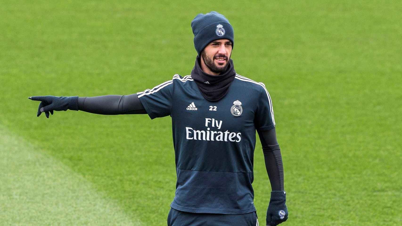 Isco en un entrenamiento con el Real Madrid / EFE