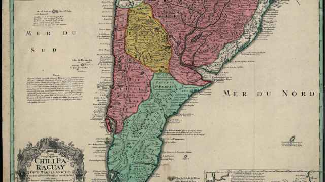 Mapa antiguo de la Argentina (1733)