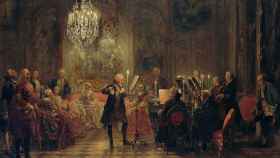 'Concierto para flauta con Frederick el Grande en Sanssouci' (1850), un lienzo de Adolph von Menzel