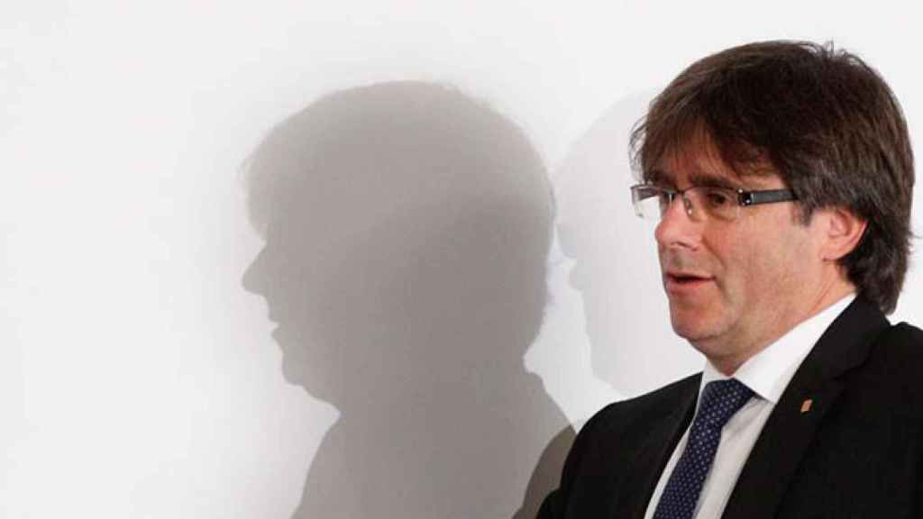 El presidente catalán Carles Puigdemont, en el acto en Madrid el lunes / EFE