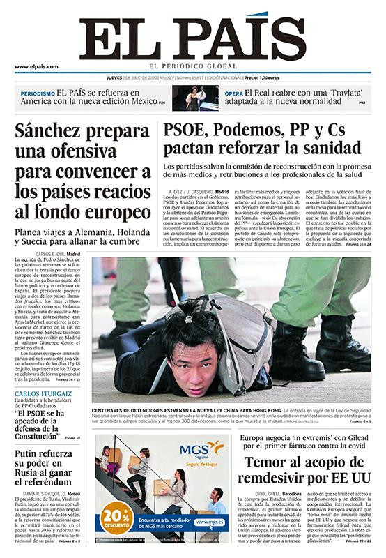 Portada El Pais