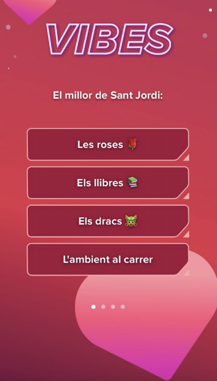 Encuesta en Tinder sobre Sant Jordi