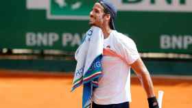 Feliciano López durante un encuentro en Montecarlo