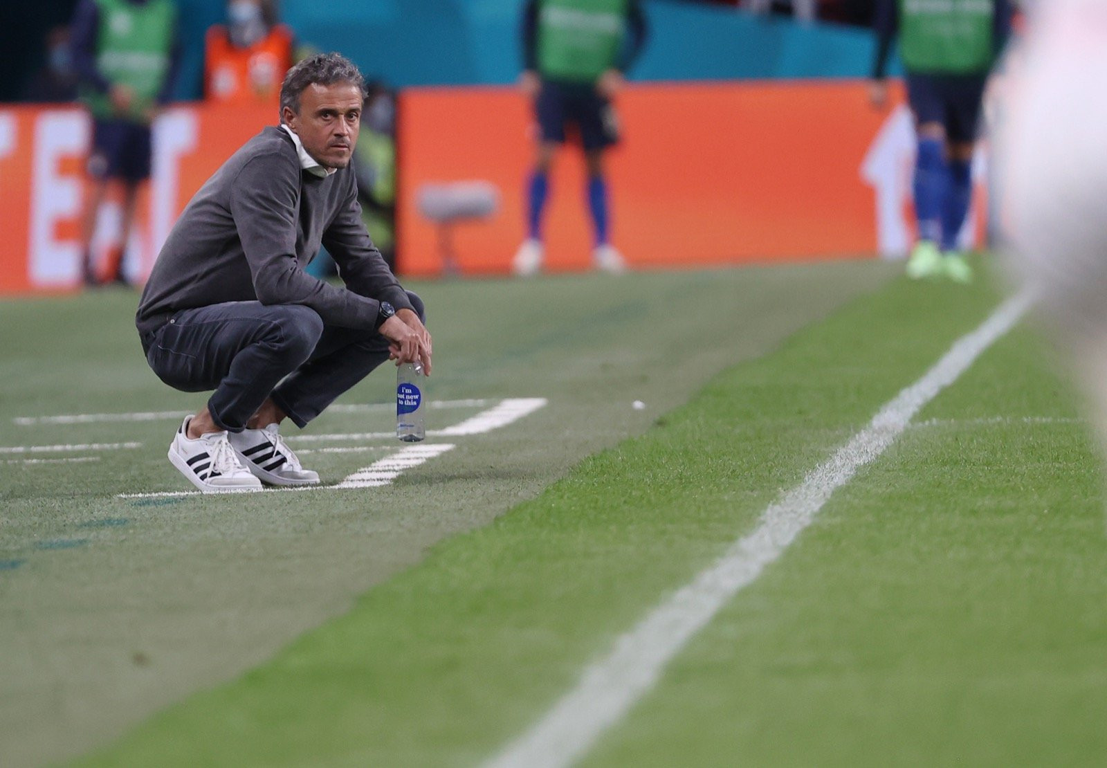 El seleccionador de España, Luis Enrique, en un momento del choque contra Italia en la Euro / EFE