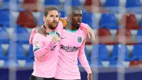 Leo Messi, celebrando su gol ante el Levante / EFE