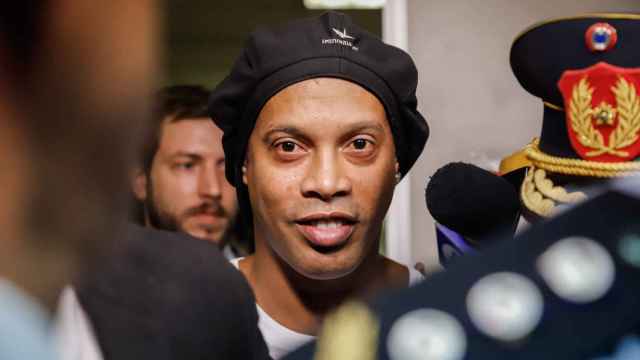 Ronaldinho momentos antes de entrar en prisión / EFE