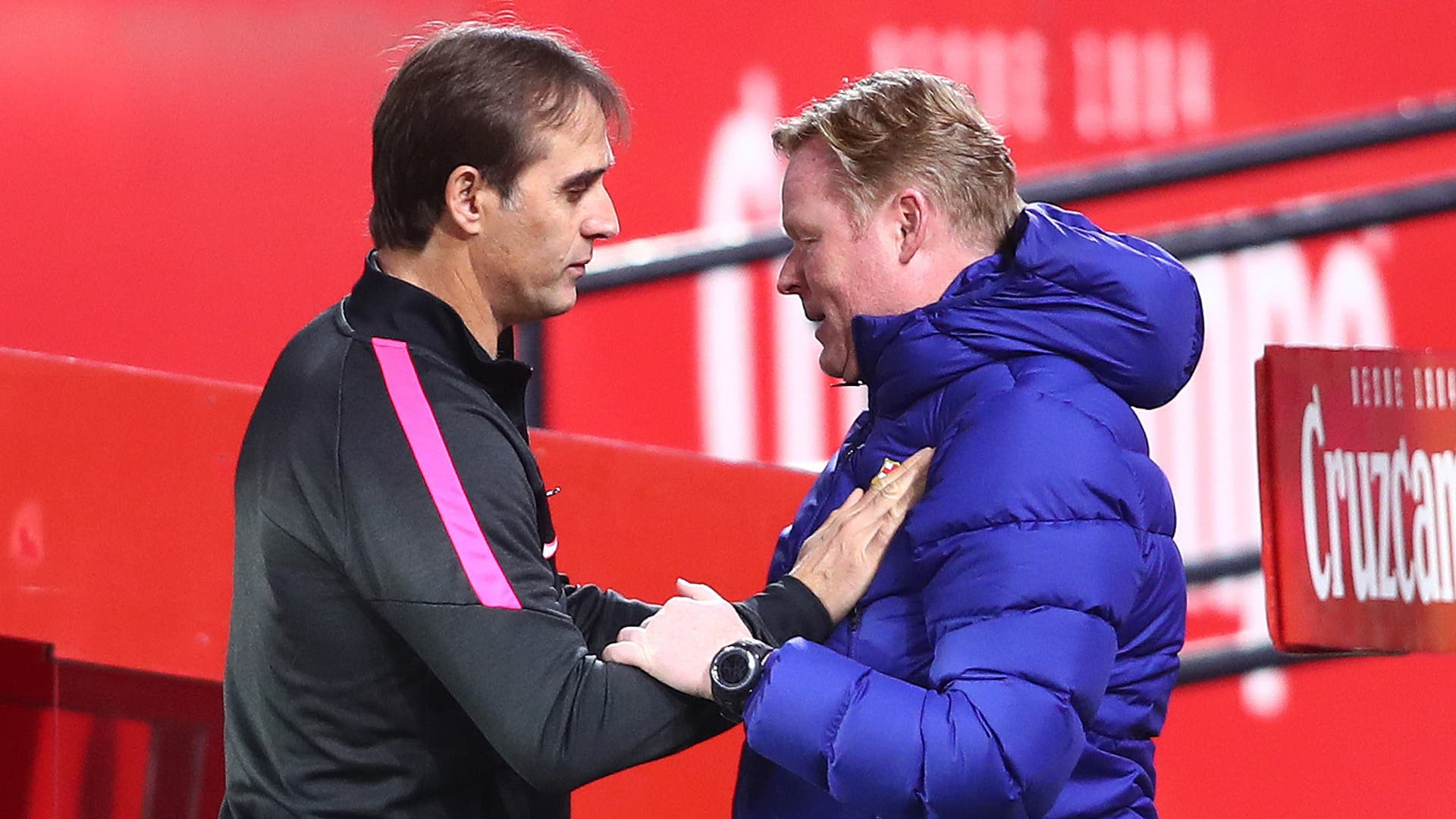 Koeman y Lopetegui, en un partido de Liga el curso pasado / EFE