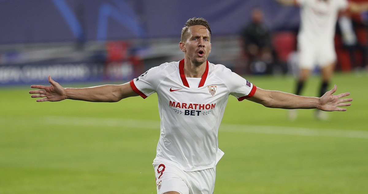 Luuk de Jong, celebrando un gol en la Champions League / EFE