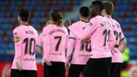 Dembelé celebrando su gol contra el Levante / FC Barcelona