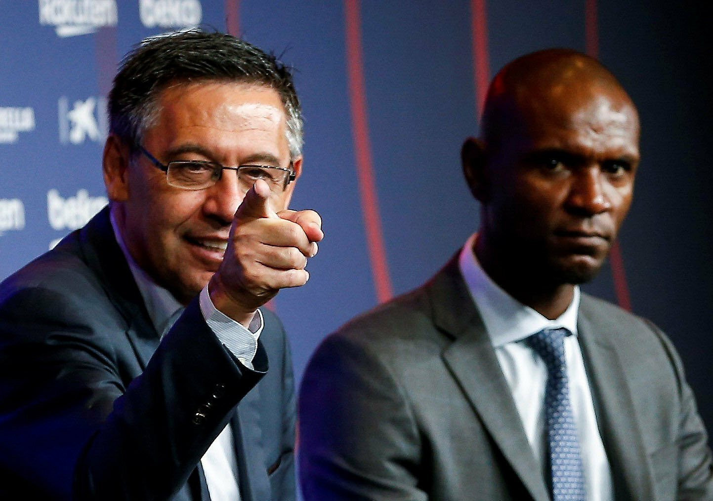 Josep Maria Bartomeu y Eric Abidal, piezas clave en las tensiones con Valverde / EFE