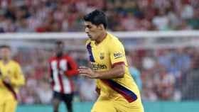 Una foto de Luis Suárez durante el partido ante el Athletic Club / FCB