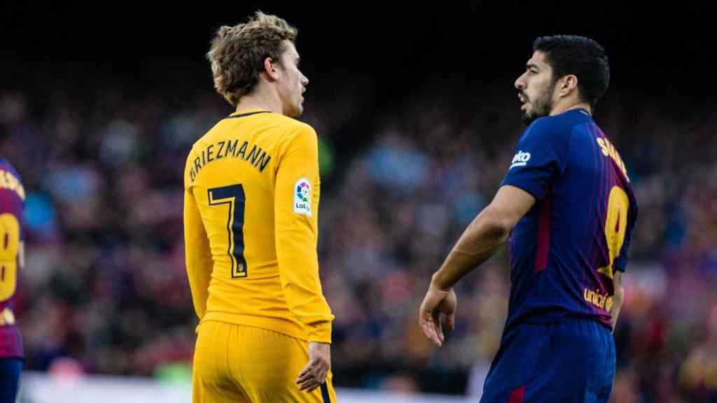 Antoine Griezmann y Luis Suárez en un Barça - Atlético / EFE