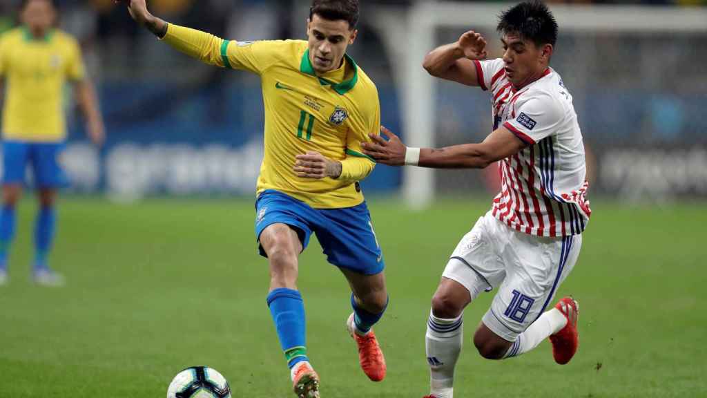 Una foto de Philippe Coutinho durante el Brasil - Paraguay de la Copa América / EFE