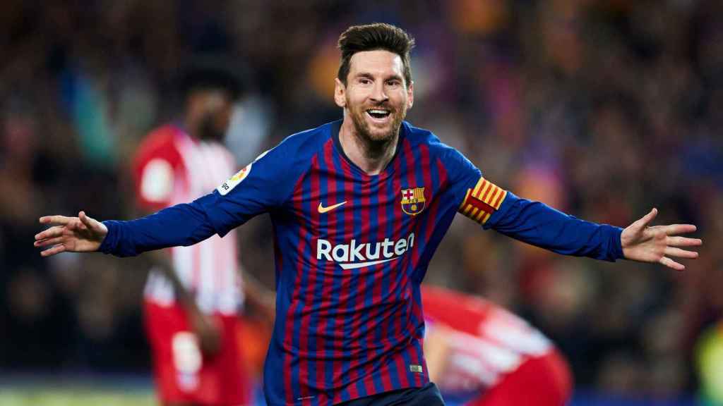 Una foto de Leo Messi celebrando su gol ante el Atlético de Madrid / EFE