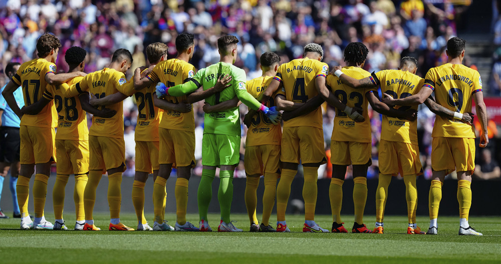 El once del Barça para enfrentarse al Atlético de Madrid en Sant Jordi / EFE