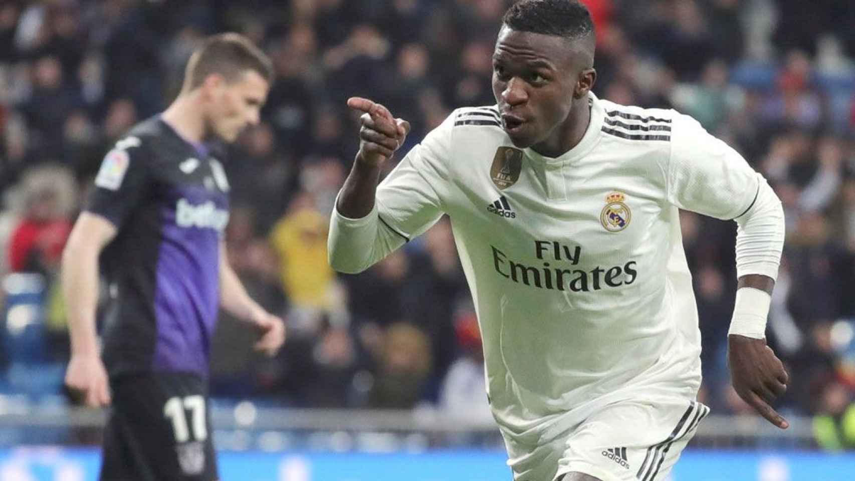 Vinicius celebra un gol con el Real Madrid / EFE