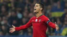 Una foto de Cristiano Ronaldo celebrando un gol con Portugal / EFE