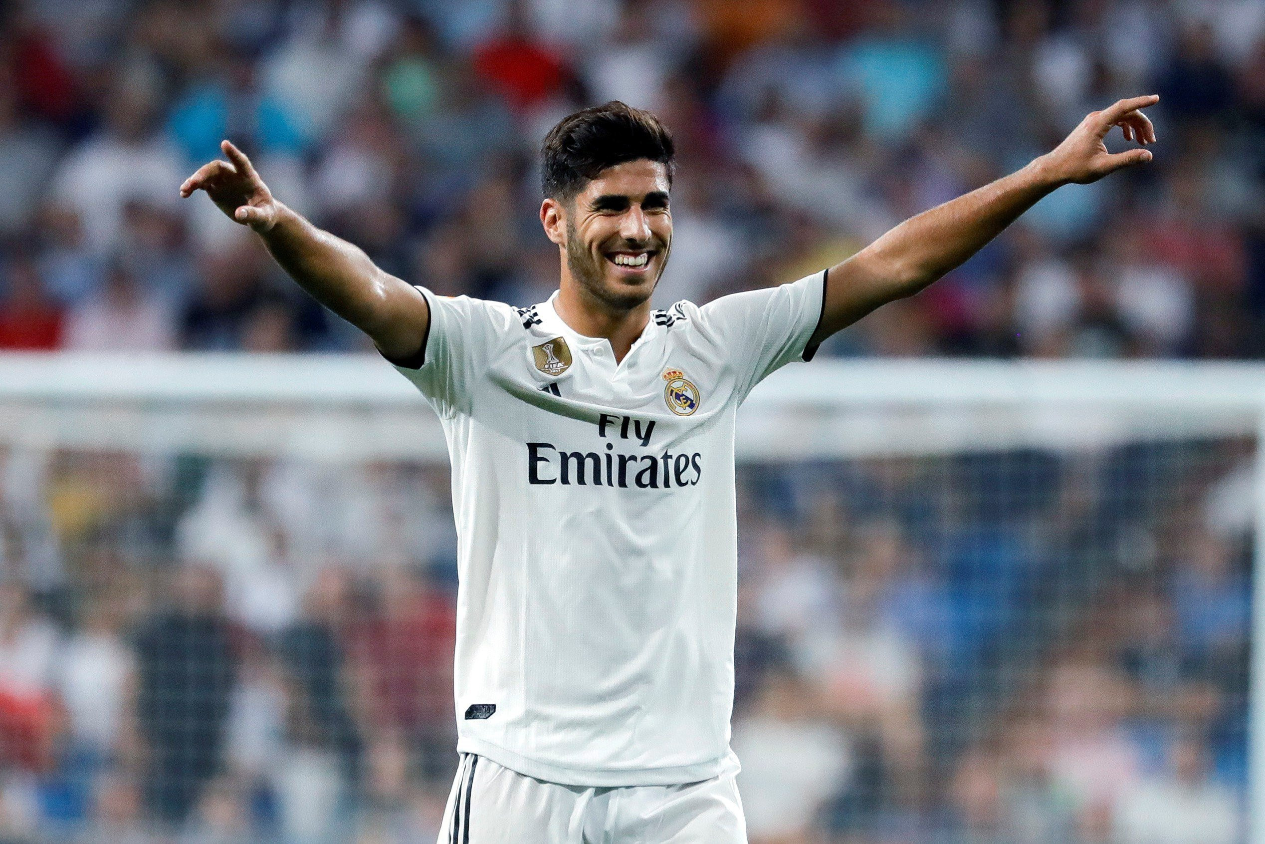 Marco Asensio celebra su gol frente al Espanyol / EFE