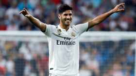 Marco Asensio celebra su gol frente al Espanyol / EFE