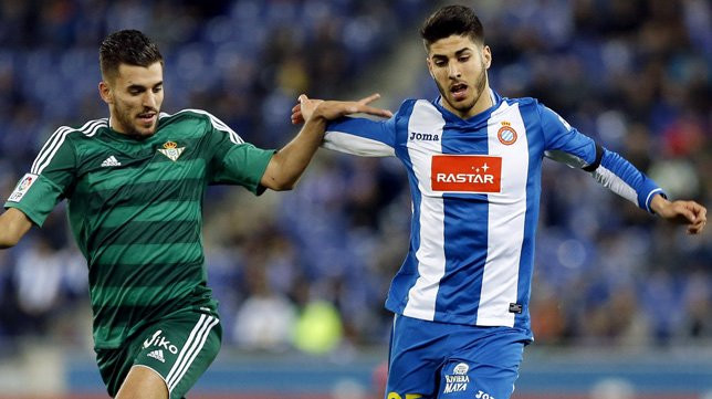 Marco Asensio durante su etapa como jugador del Espanyol de Barcelona / EFE