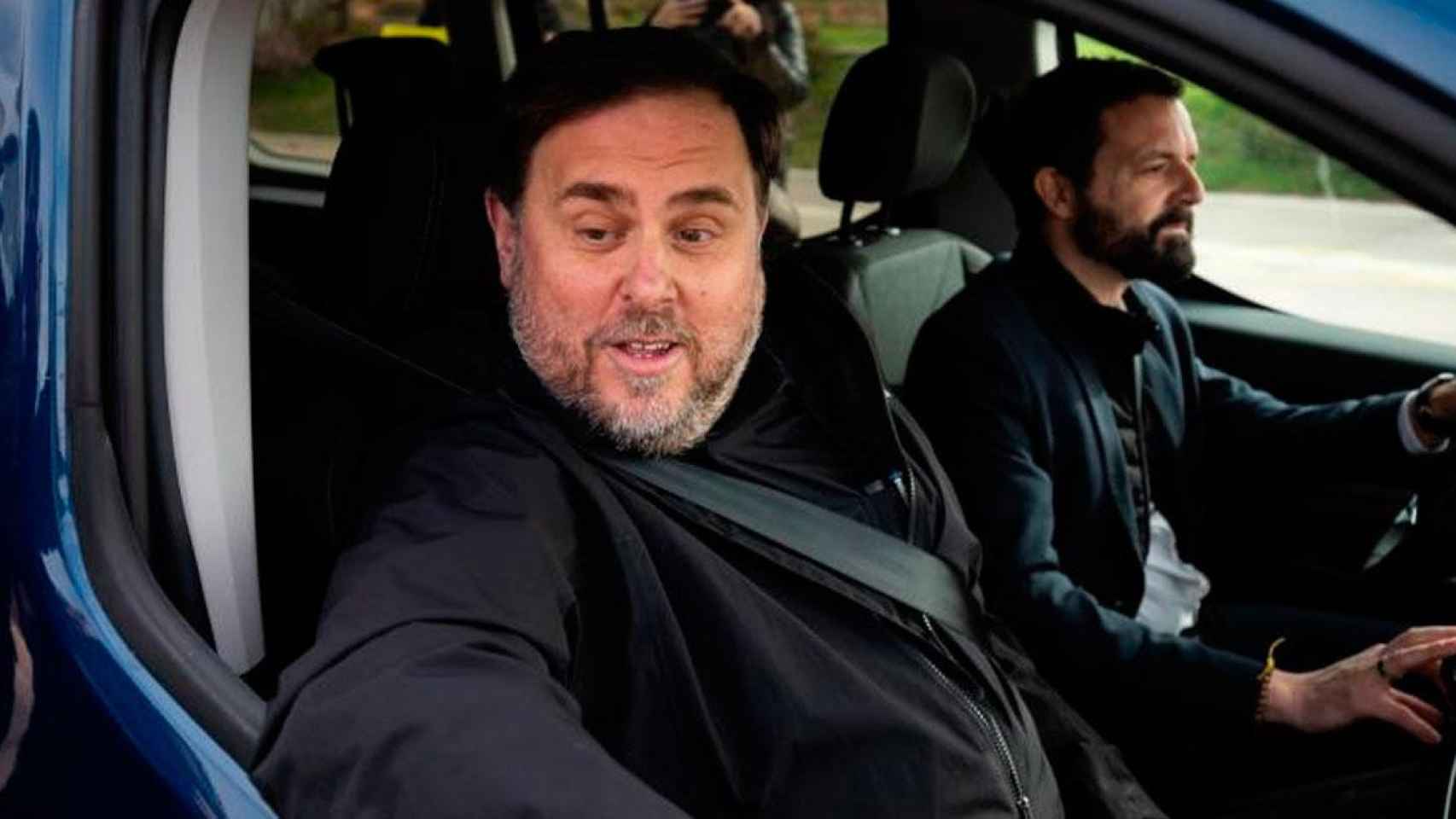 Oriol Junqueras, preso por el referéndum del 1-O, en una de sus salidas / EUROPA PRESS