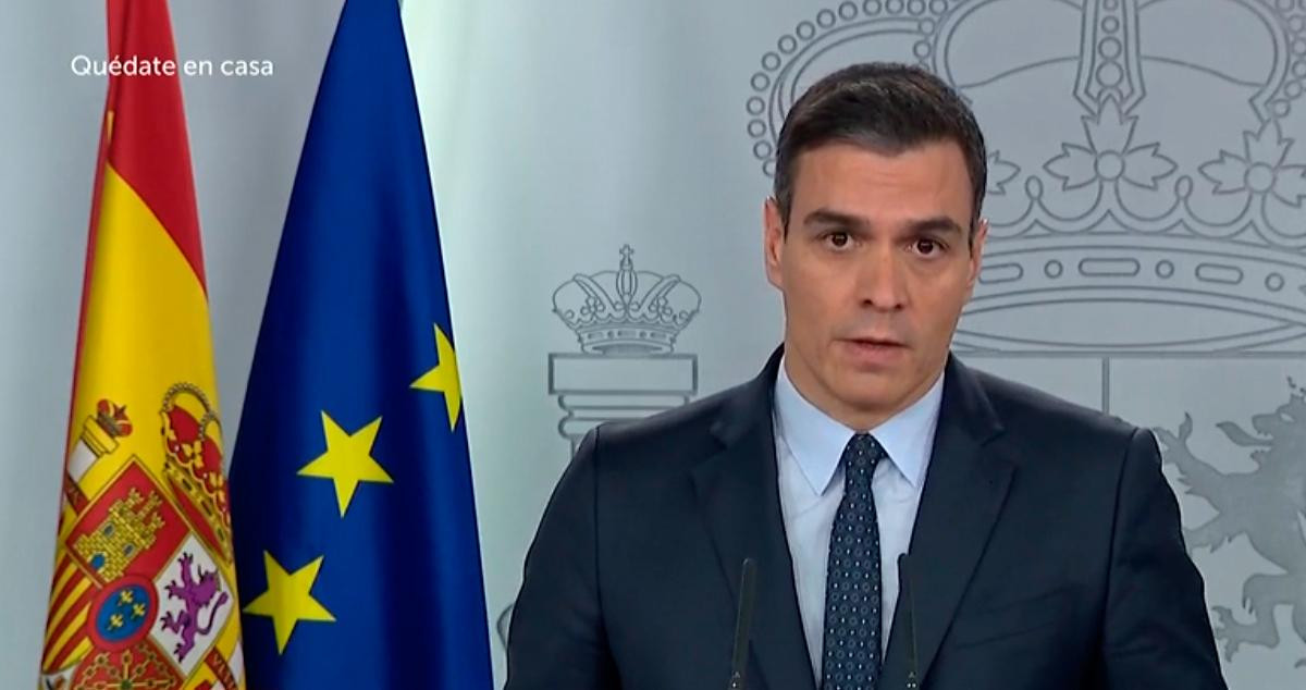 Pedro Sánchez, presidente del Gobierno, en rueda de prensa telemática