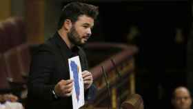 Gabriel Rufián durante una intervención en el Congreso / EFE