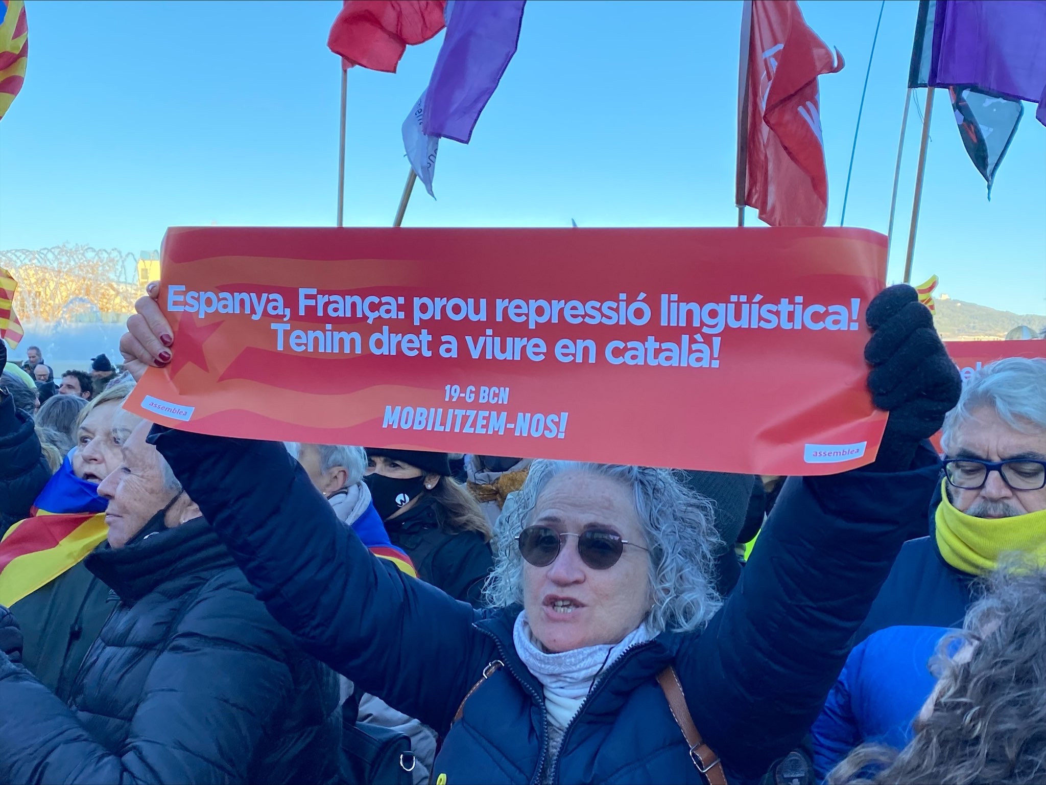 Manifestación contra la cumbre hispanofrancesa / LUIS MIGUEL AÑÓN (CG)