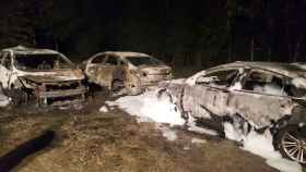 Coches quemados en Vilafranca del Penedès / EUROPA PRESS