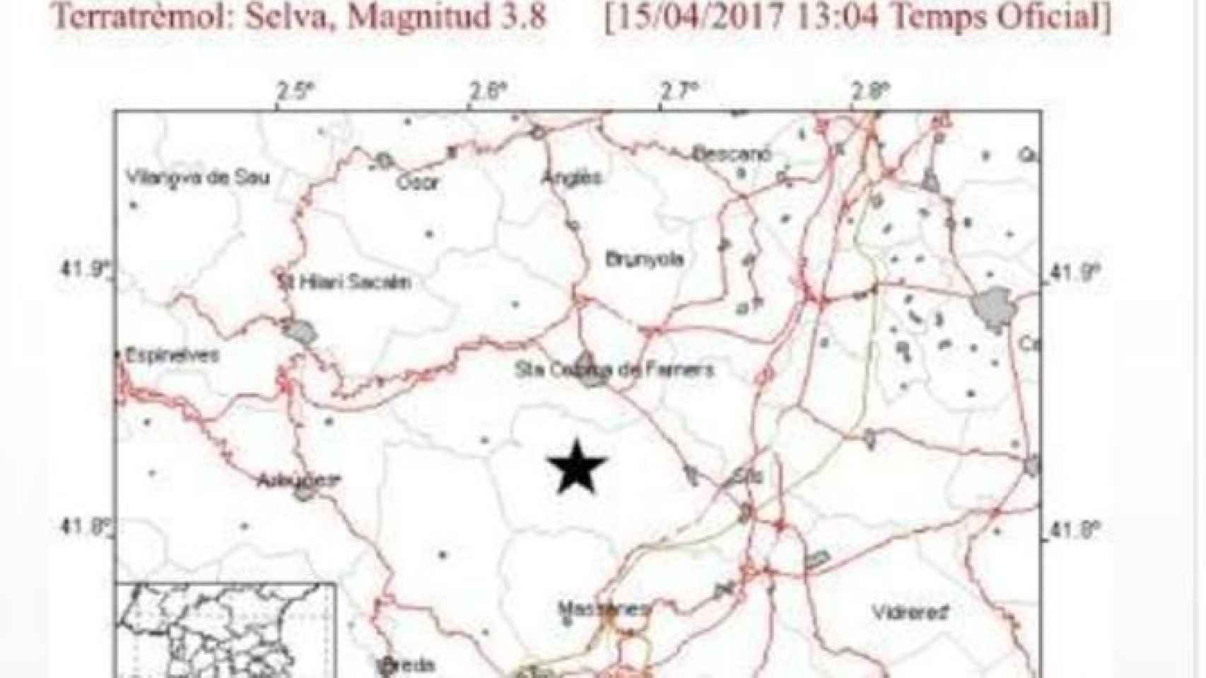 Captura del terremoto en Sils / CG