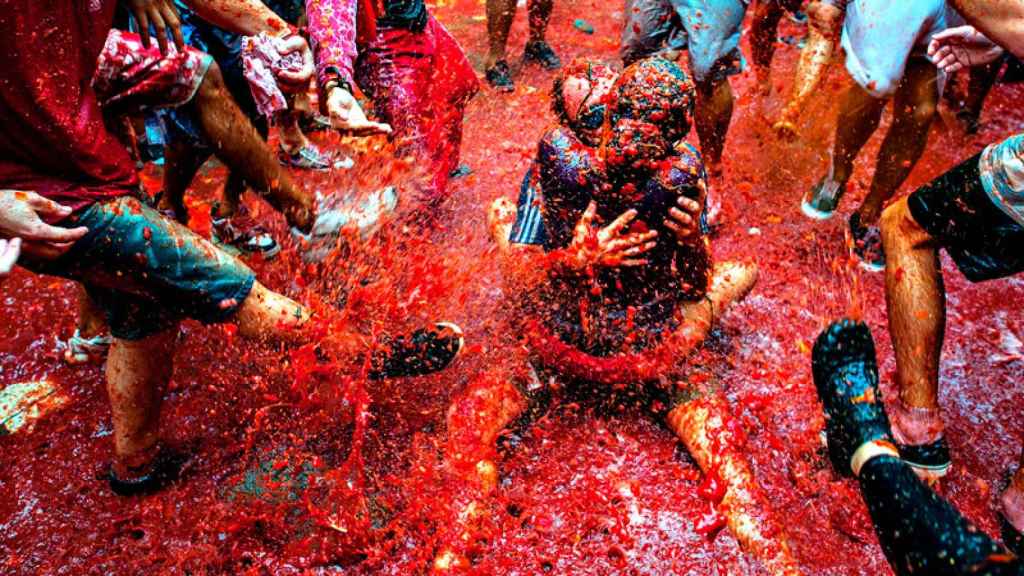 Imagen de la Tomatina de Buñol.