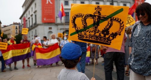 Protesta antimonárquica en Madrid / EFE