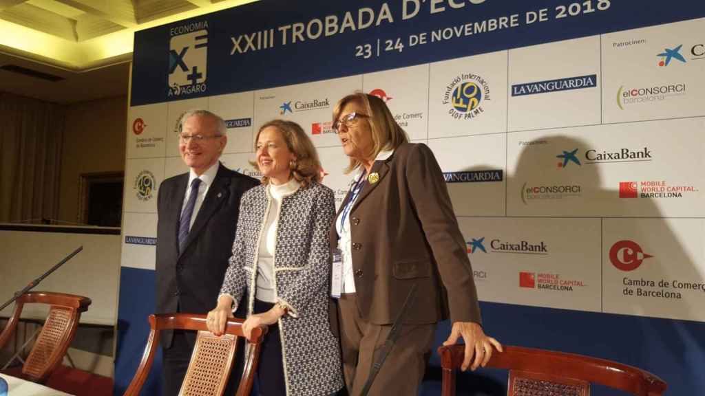 La ministra de Economía, Nadia Calviño, en XXIII Encuentro de Economía en S'Agaró (Girona)