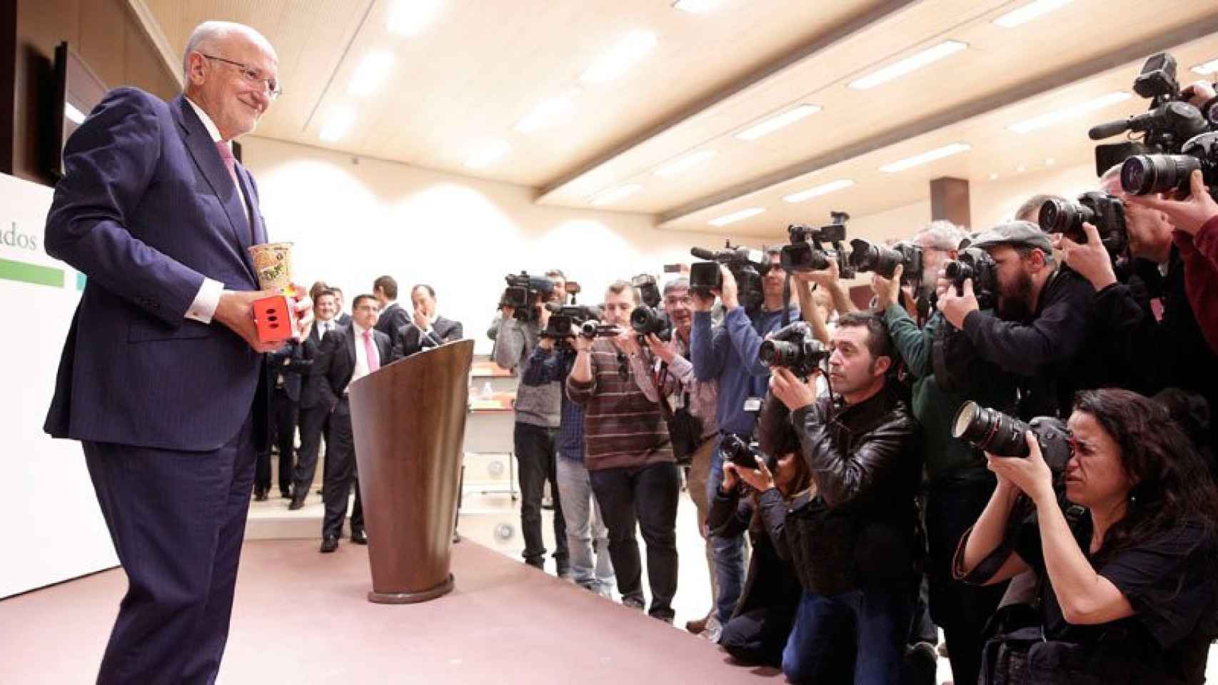 Juan Roig, dueño y presidente ejecutivo de Mercadona, durante la presentación de resultados