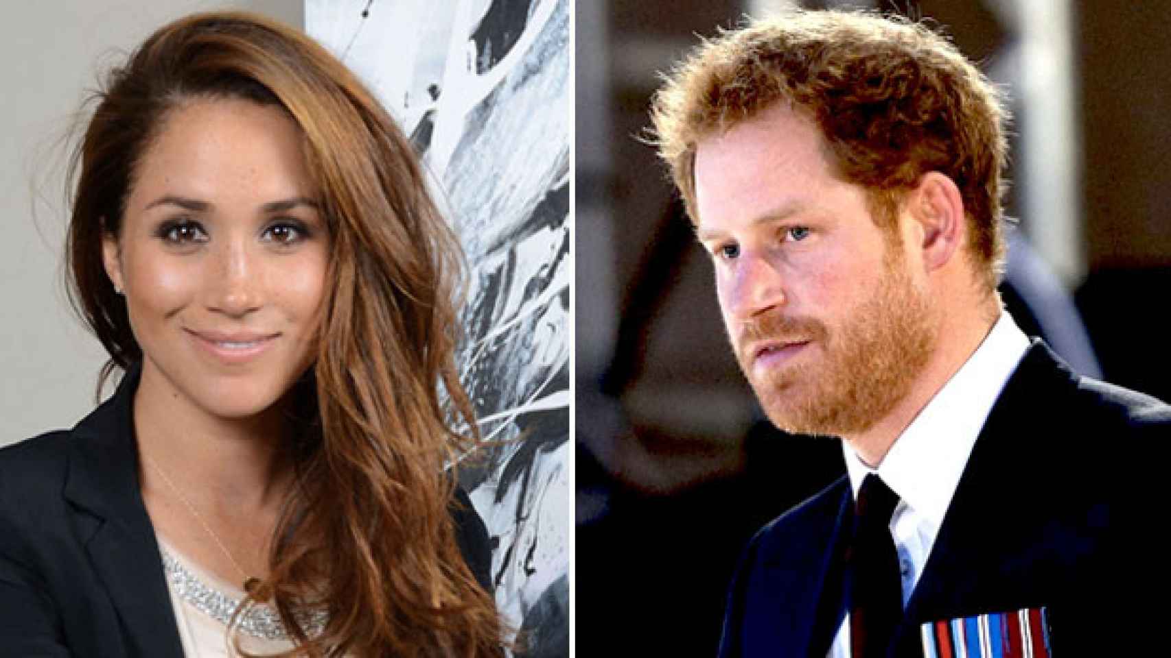 El príncipe Harry (d) y su pareja, la actriz Meghan Markle (i) / FOTOMONTAJE DE CG