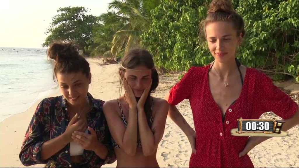 Lola, Alexia Rivas y Palito Dominguín en 'Supervivientes' / MEDIASET