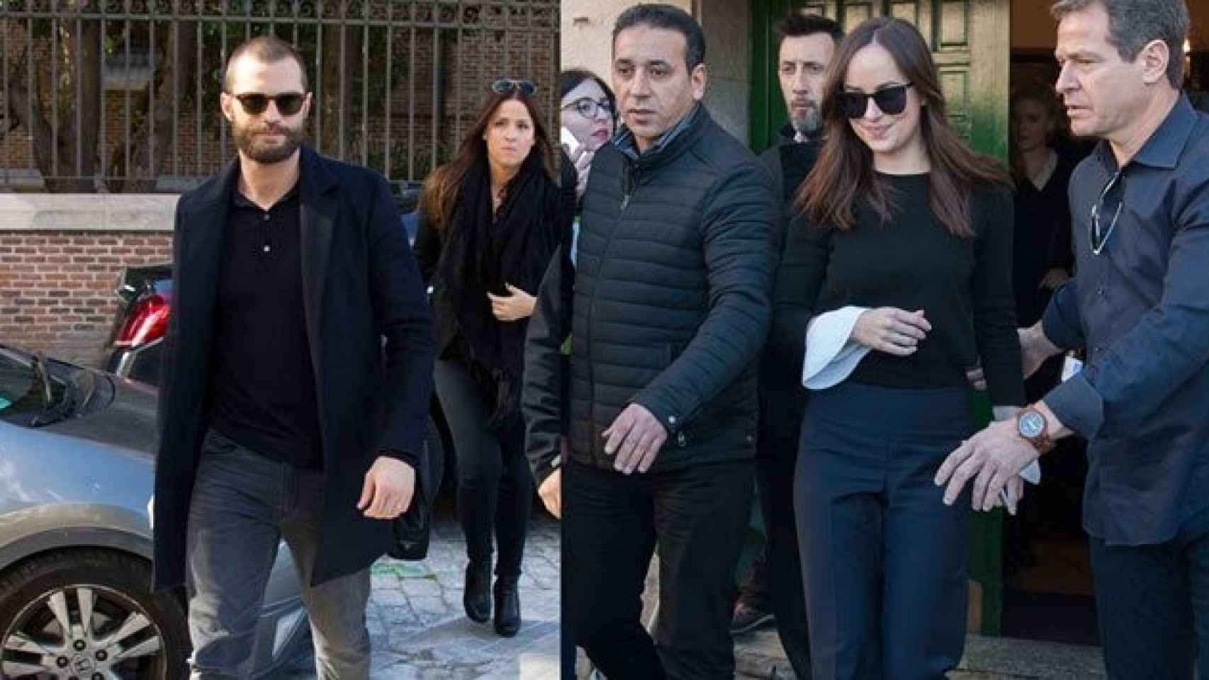 Jamie Dornan y Dakota Jonhson en Madrid