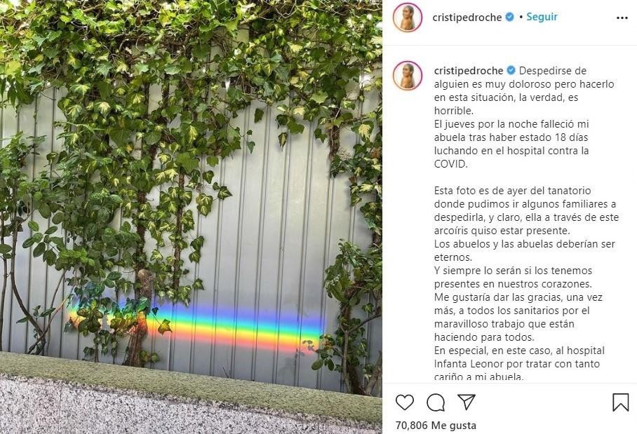 La despedida a su abuela de Cristina Pedroche / INSTAGRAM