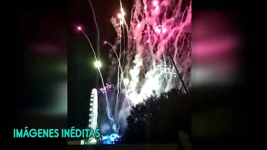 fuegos artificiales en la boda de Pilar Rubio y Sergio Ramos