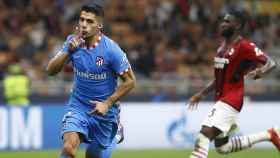 Luis Suárez celebra un gol importante con los colchoneros / Atlético de Madrid