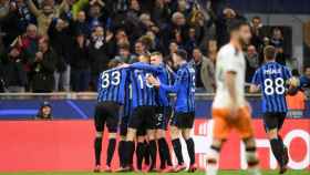 Los jugadores del Atalanta celebran un gol ante el Valencia | EFE