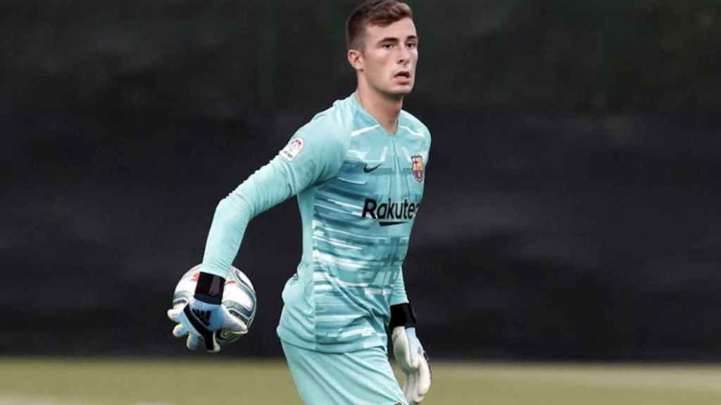 Una foto de Iñaki Peña durante un entrenamiento del Barça / FCB