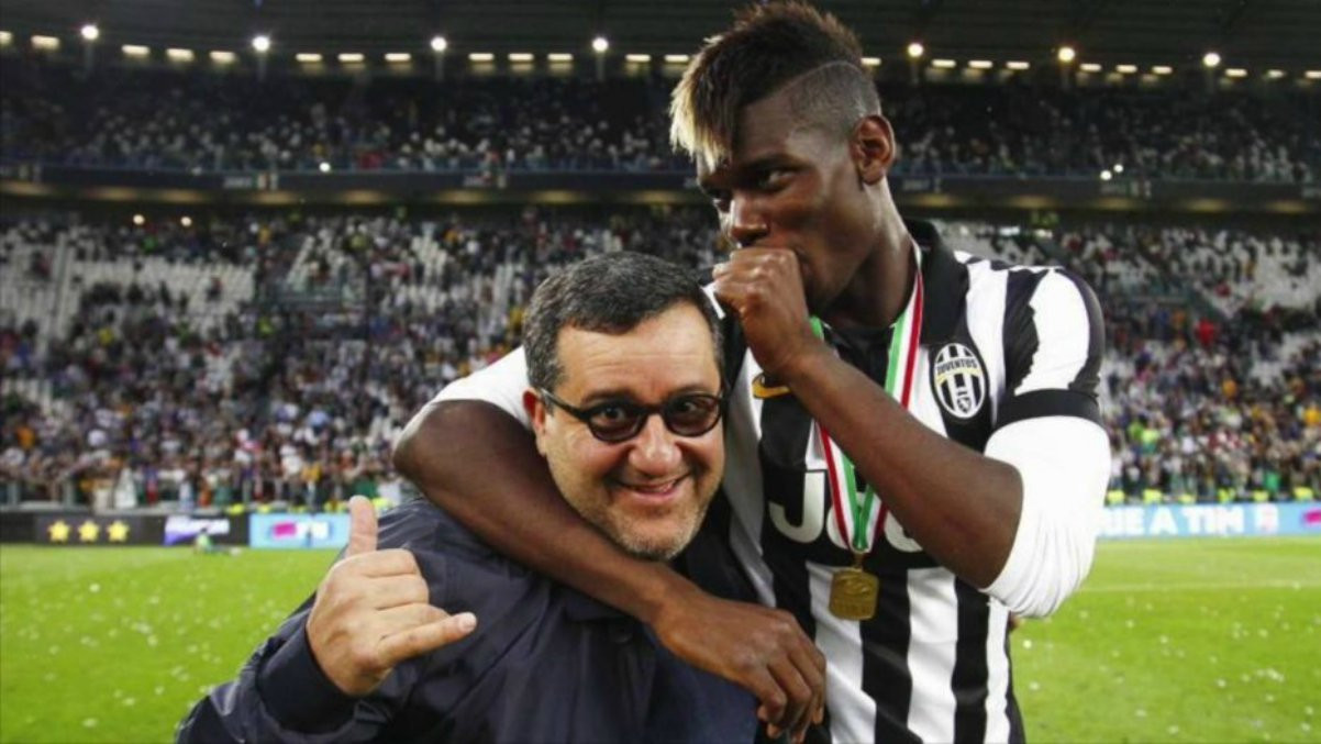 Mino Raiola, junto a su representado Paul Pogba | EFE