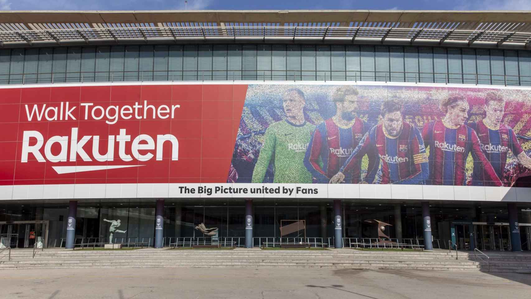 Rakuten en una imagen de archivo en el Camp Nou / Redes