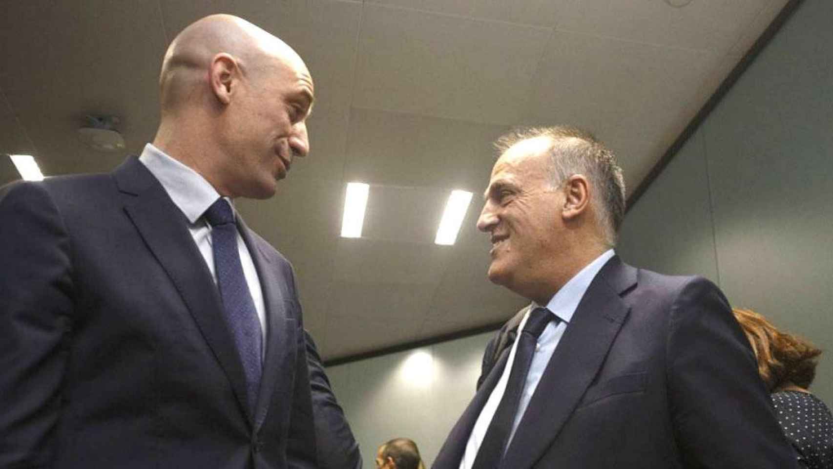 Rubiales y Tebas en una imagen de archivo / EFE